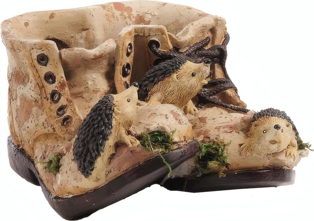 Pflanzschuh mit Igel, ca. 15x18 cm Produktbild 