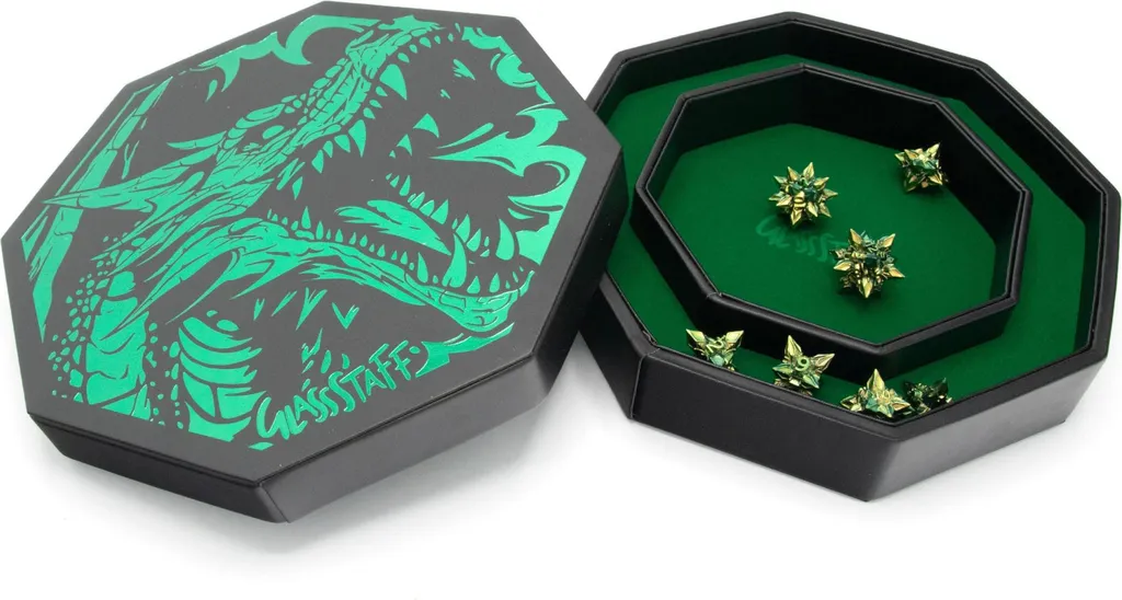 Plateau de dés Green Dragon CritStones Arena avec revêtement feutrine