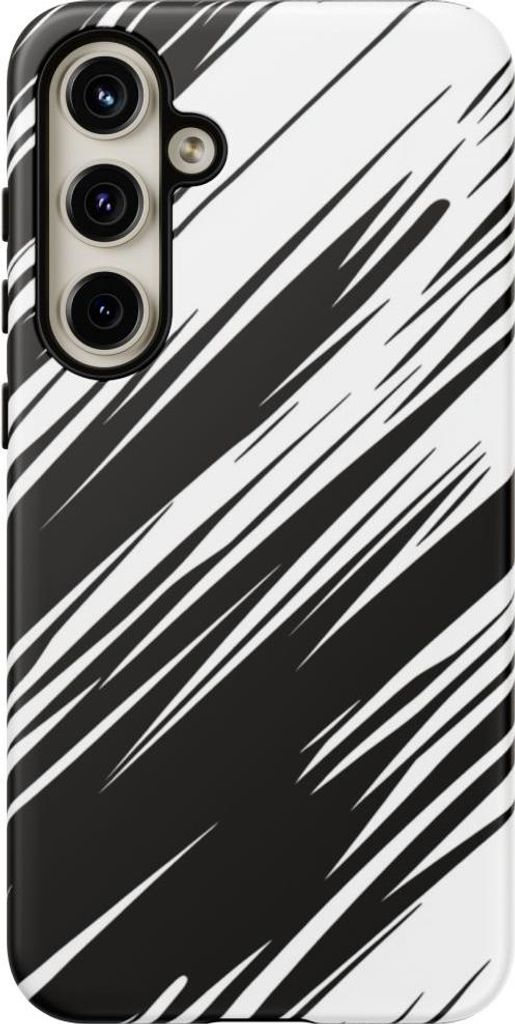 Dynamisches Schwarz-Weiß-Speedlines-Muster – Hülle Kompatibel mit Samsung Galaxy S24 Plus