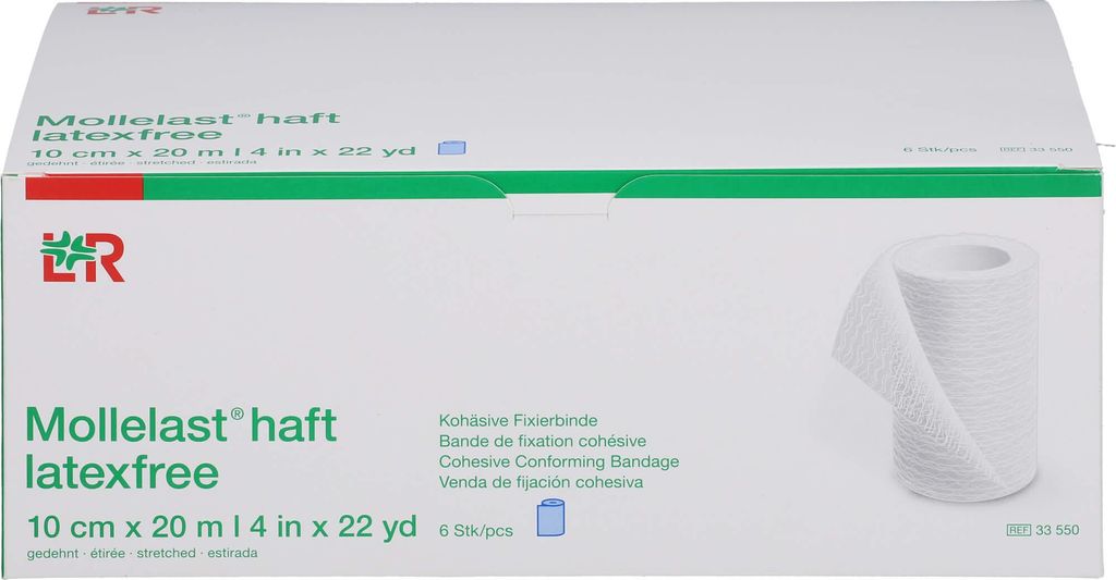 Mollelast haft Binden latexfrei 10 cmx20 m blau 6 St