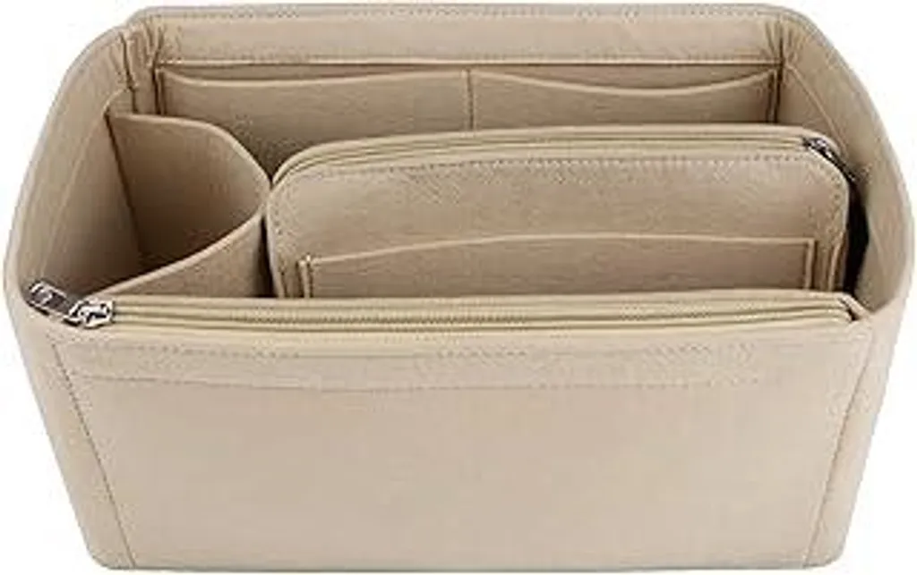 Organizer Borsa NOTAG Feltro Beige M - Tasca Interna Cambio Pannolini