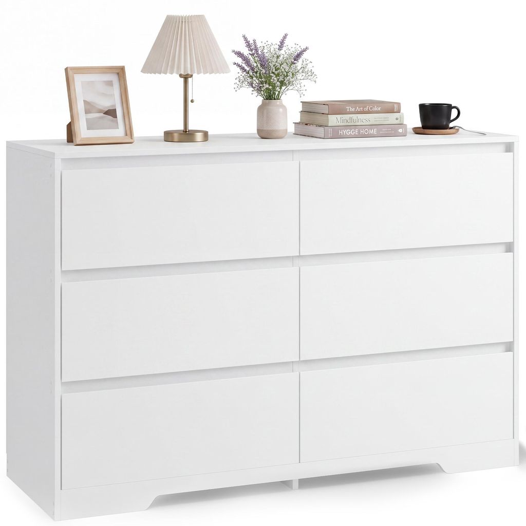 Kommode BEALIFE 100x35x75 cm mit 6 Schubladen | Aus MDF mit Produktbild 