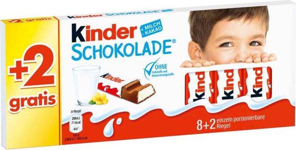 125G Ferrero Kinder Schokolade Produktbild 