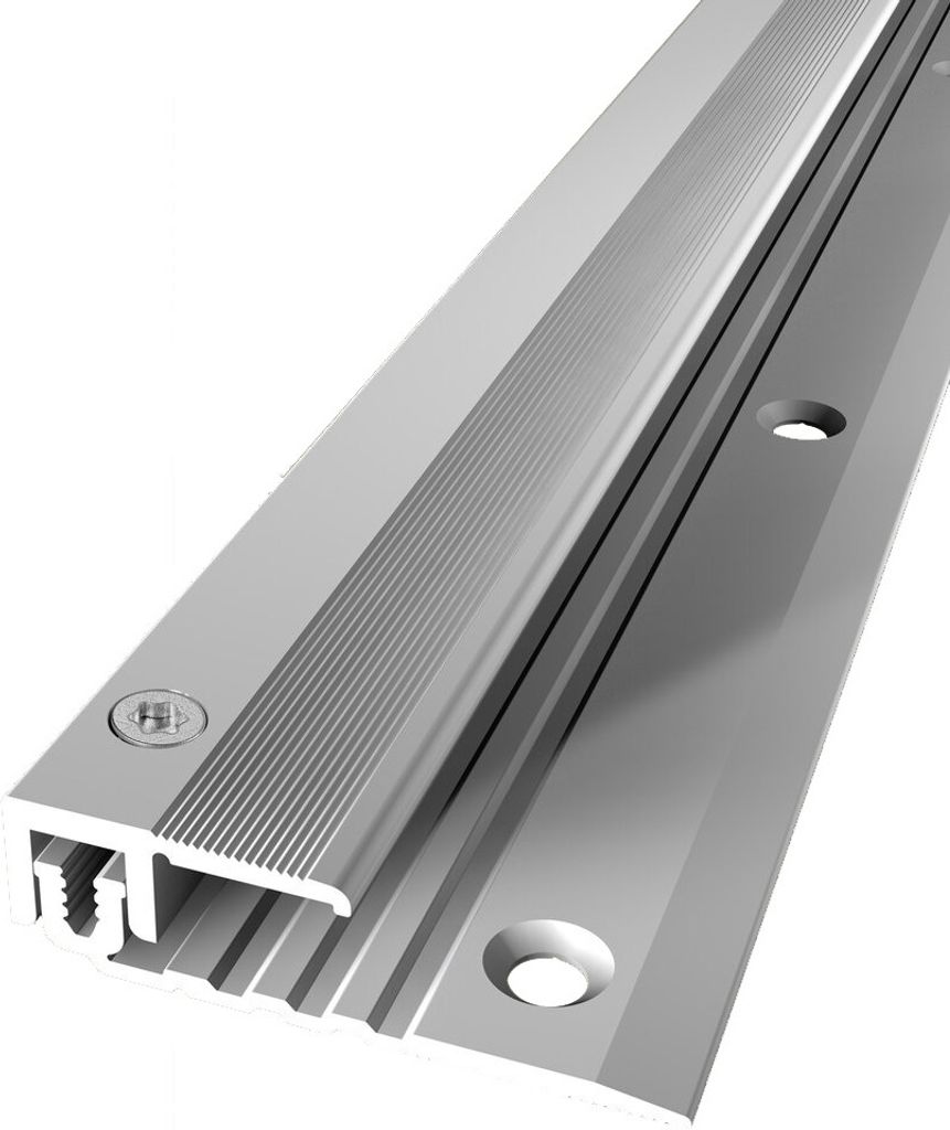 Abschlussprofil 11 x 40 x 2700 mm Einfassleiste Einfassprofil Aluminium eloxiert Geriffelt Versenkt Gebohrt Silber Küberit