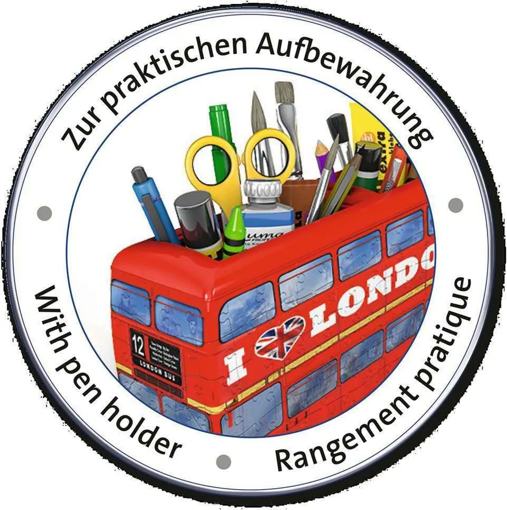 Jeu de Construction Puzzle 3D London Bus - Activité Créative dès 10 Ans