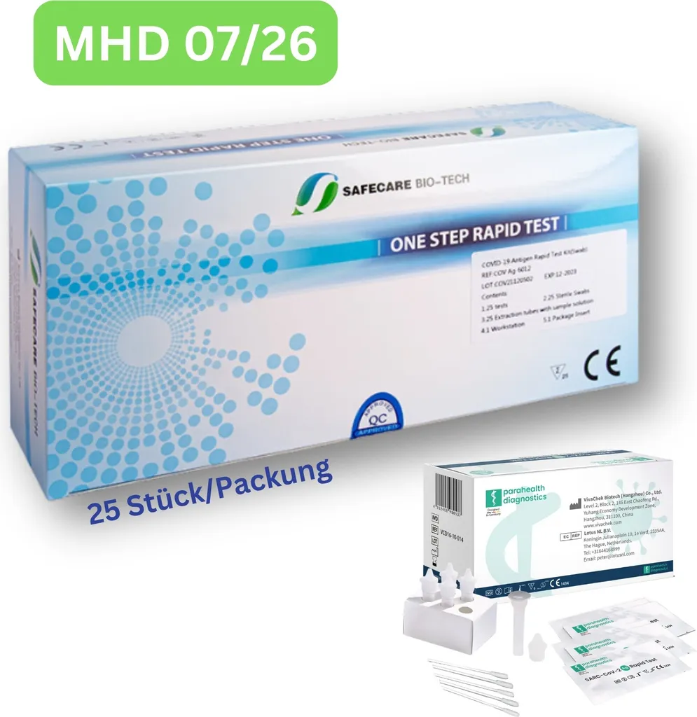 Safecare 3in1 Kit Antigene COVID-19 | 25 Test Rapidi Scadenza 07/26