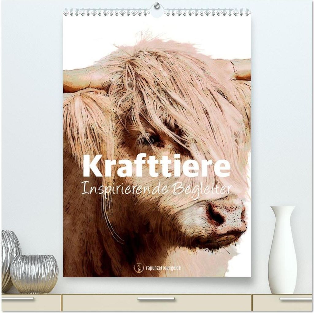 Krafttiere - Inspirierende Begleiter voller Magie und Seele (hochwertiger Premium Wandkalender 2026 DIN A2 hoch), Kunstdruck in Hochglanz