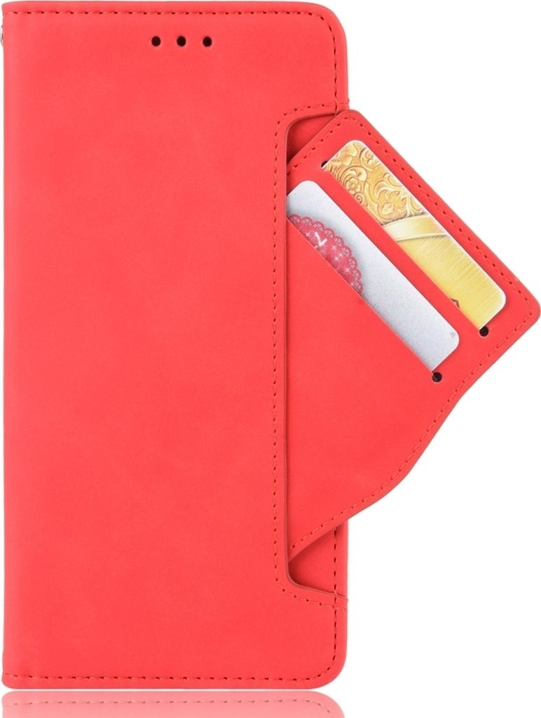 Mobigear Slide Wallet LG K51s Hülle Klapphülle Geldbörse - Rot