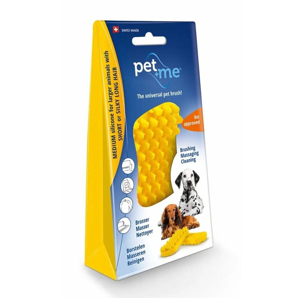 Spazzola Pet+Me Gialla per Cani Pelo Corto: Il Segreto dei Pro