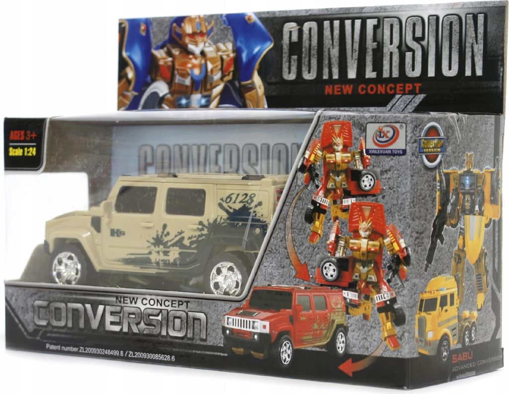 2in1 Roboter Auto Transformer - Große Figur Verwandlung Spielzeugauto Geländewagen