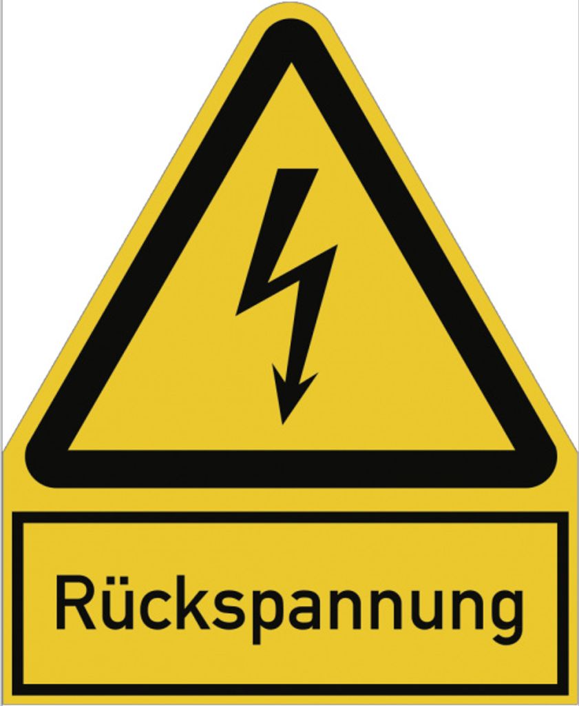 Dreifke Aufkleber Rückspannung, Kombischild, Folie, 200x244 mm