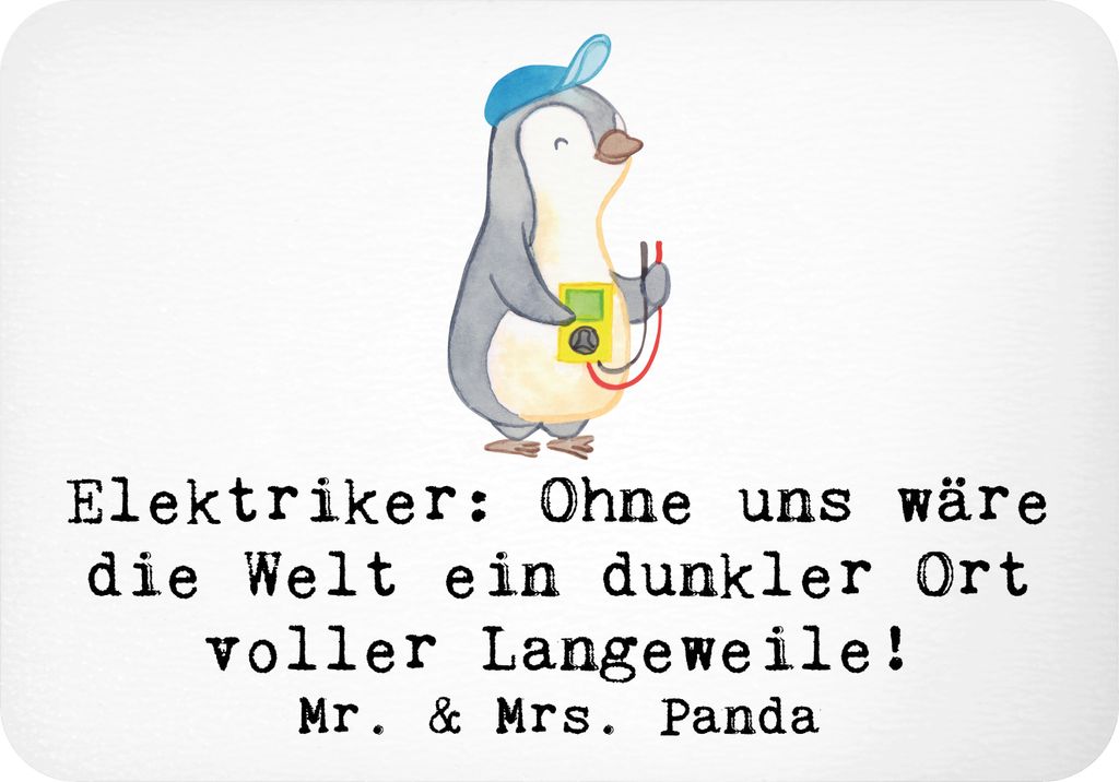 Mr. & Mrs. Panda Kühlschrankmagnet Elektriker Helden - Weiß - Geschenk, Berufsleben, Berufsprodukte, whiteboardmagnet, Pinnwandmagnet, Hochspannu...