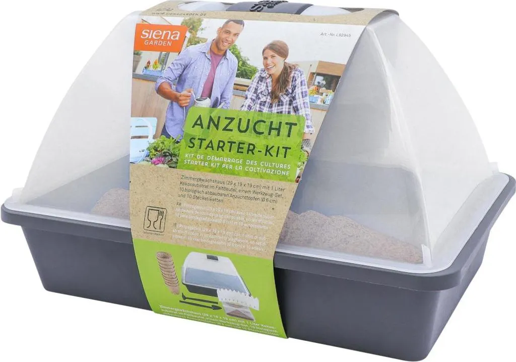 Kit Semina Eco SIENA GARDEN: 24 Vasi Biodegradabili e Legno Vero