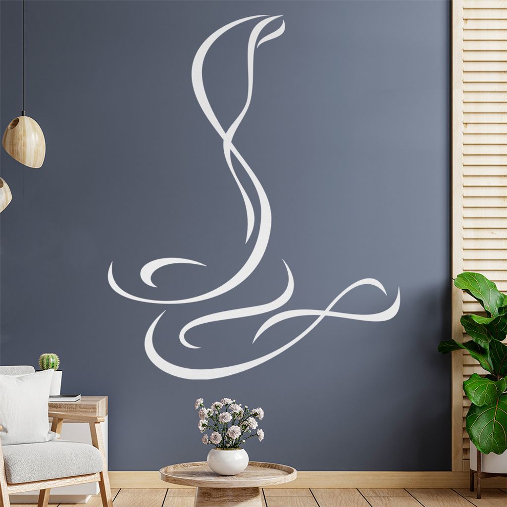 Kobra Linien Wandtattoo in 6 Größen - Wandaufkleber Wall Sticker - Dekoration, Küche, Wohnzimmer, Schlafzimmer, Badezimmer