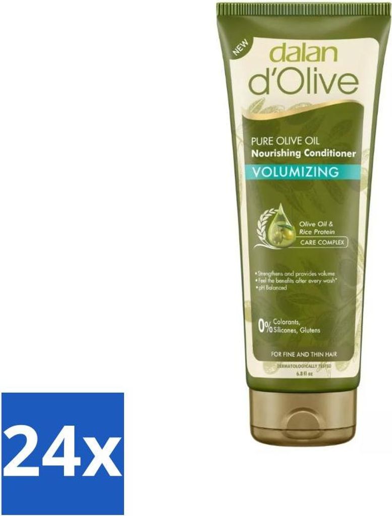 Dalan d'Olive - Volumen-Conditioner - Mit Olivenöl - 200 ml - Vorteilspack - 24 Stücke