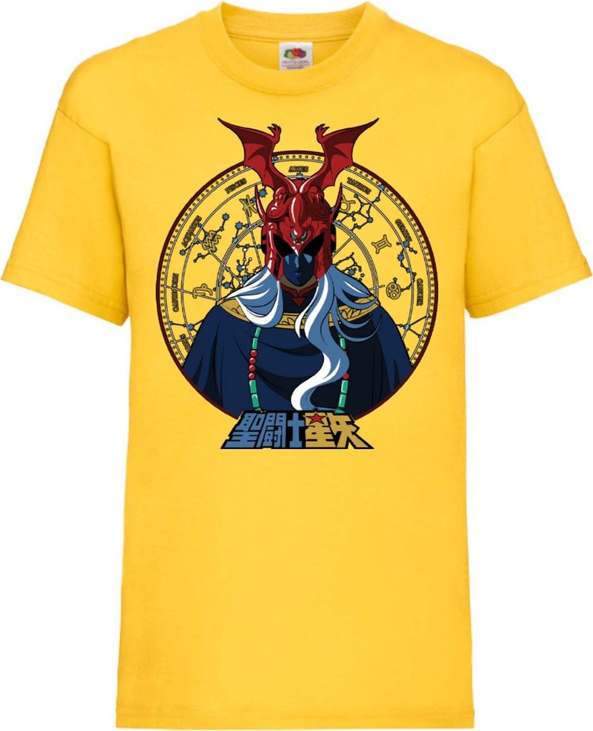 Kinder T-Shirt Saint Anime Seiya Knights Of The Zodiac Pope Ares Pope Ares, 7-8 Jahr - 128 / Gelb