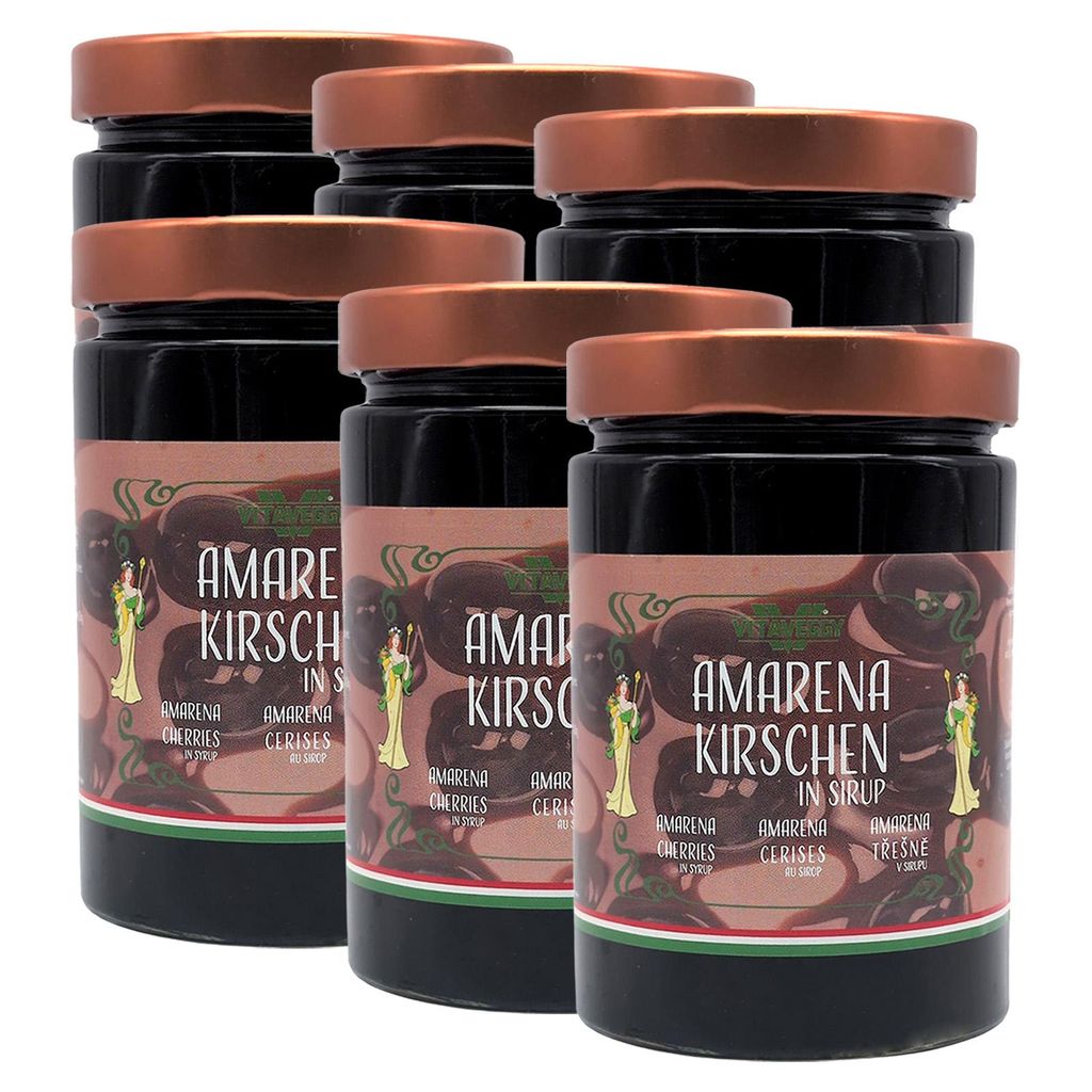 Food-United Amarena-Kirschen in Sirup 6 x Glas  Spezialität Produktbild 