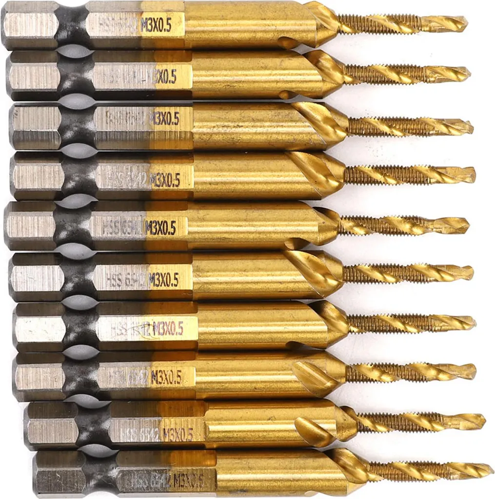 Set de perçage et taraudage rapide pour métal avec embout hexagonal
