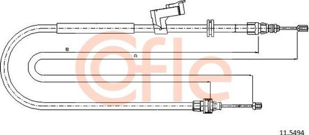 COFLE 11.5494 Seilzug, Handbremse OE 1381417 kompatibel mit S-Max, Mondeo, Galaxy