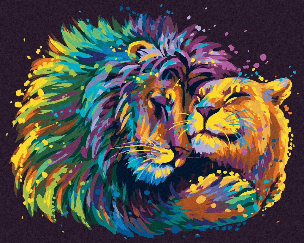 Zuty Pittura Diamanti Leone 40x50 Telaio - Arte 5D Scintillante