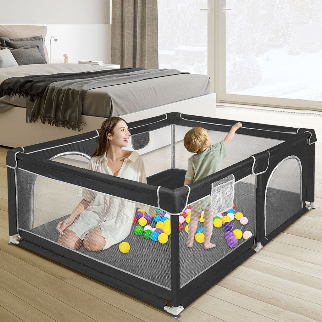 Baby Laufgitter faltbar 120x160cm Laufstall Krabbelgitter Produktbild 