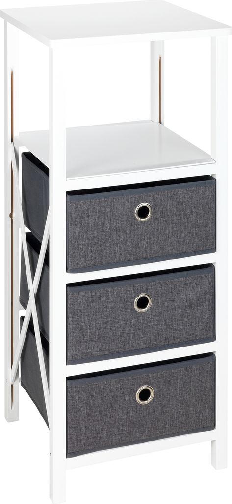 Regal mit 3 Schubladen, 85 x 35 x 34 cm, klappbar, WENKO Produktbild 