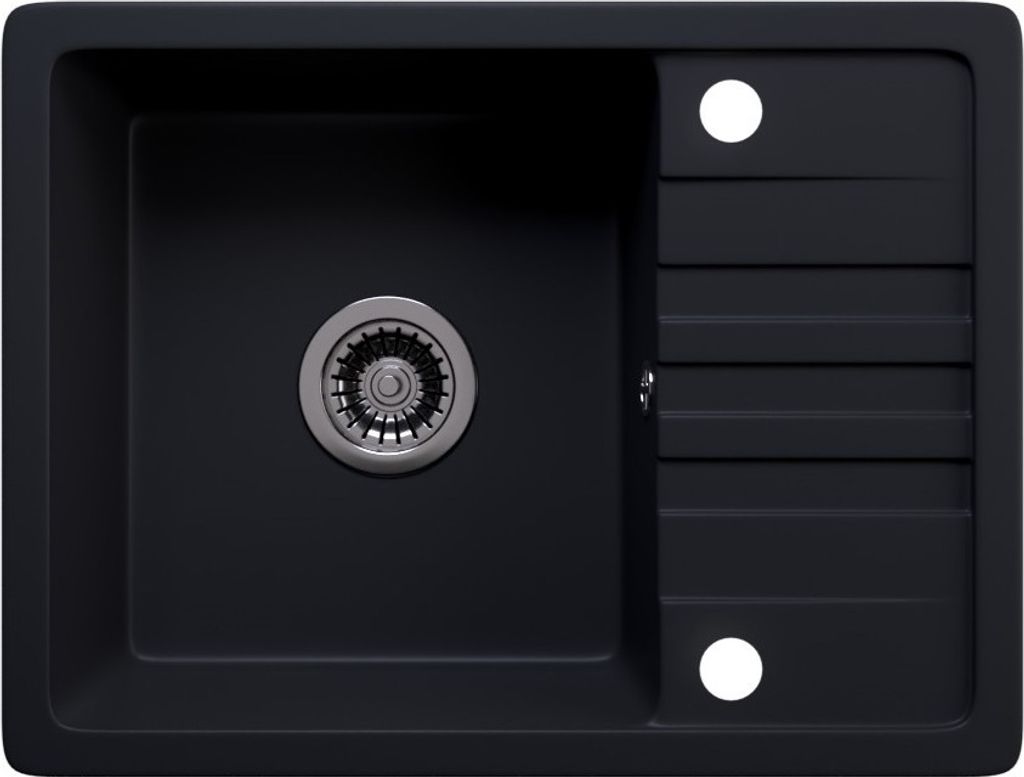 Schwarze Edelstahl-Spüle (84 Cm) – 16 Gauge, Topmount, Mit Schneidebrett & Abtropfgestell, Nano-PVD-Beschichtung