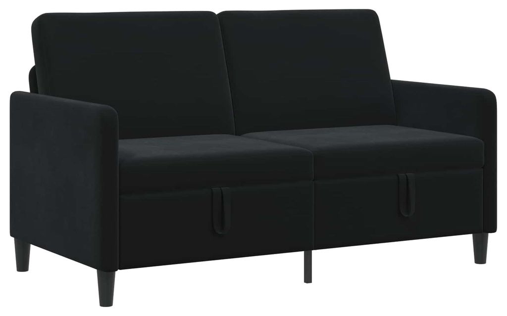 vidaXL Sofa mit Stauraum Schwarz 152 x 78 x 87 cm Polyester