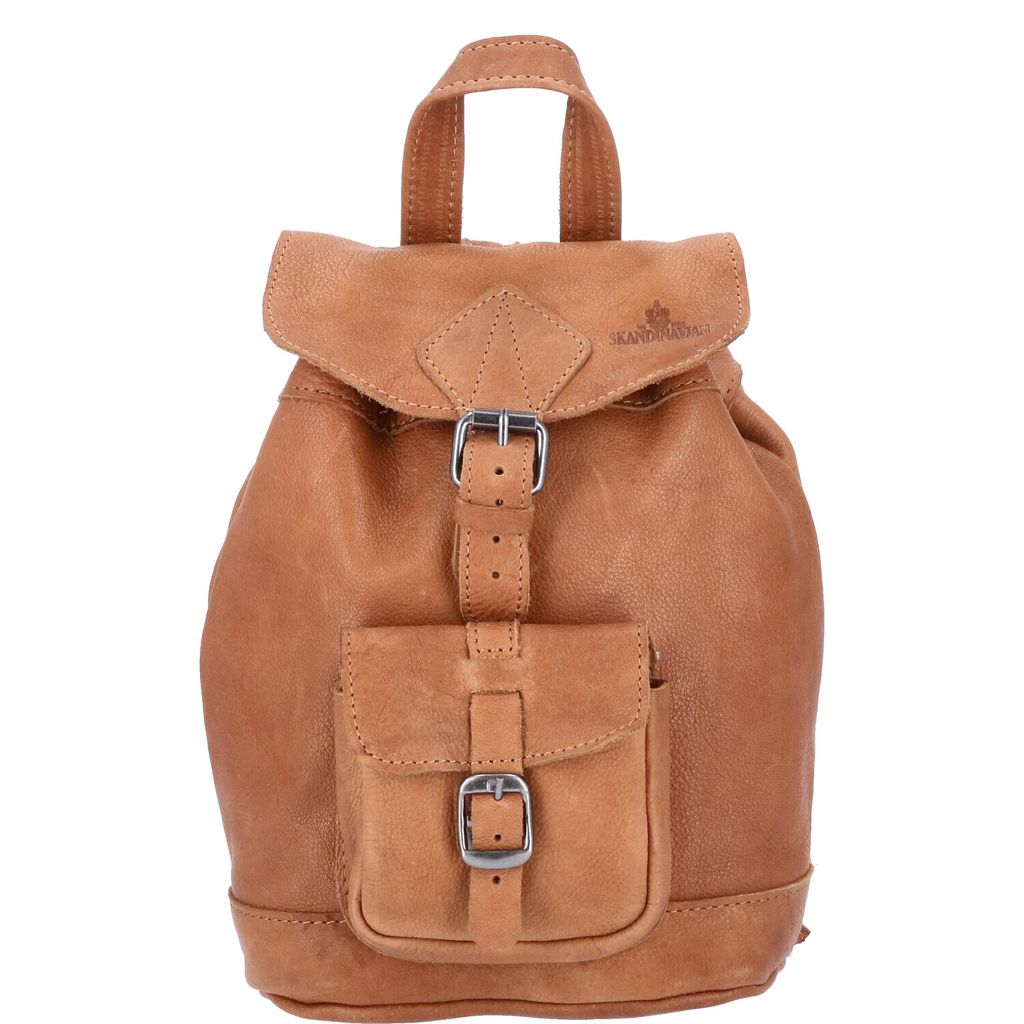 The Skandinavian Mini Leder Rucksack Cognac 38-cognac - Main Image