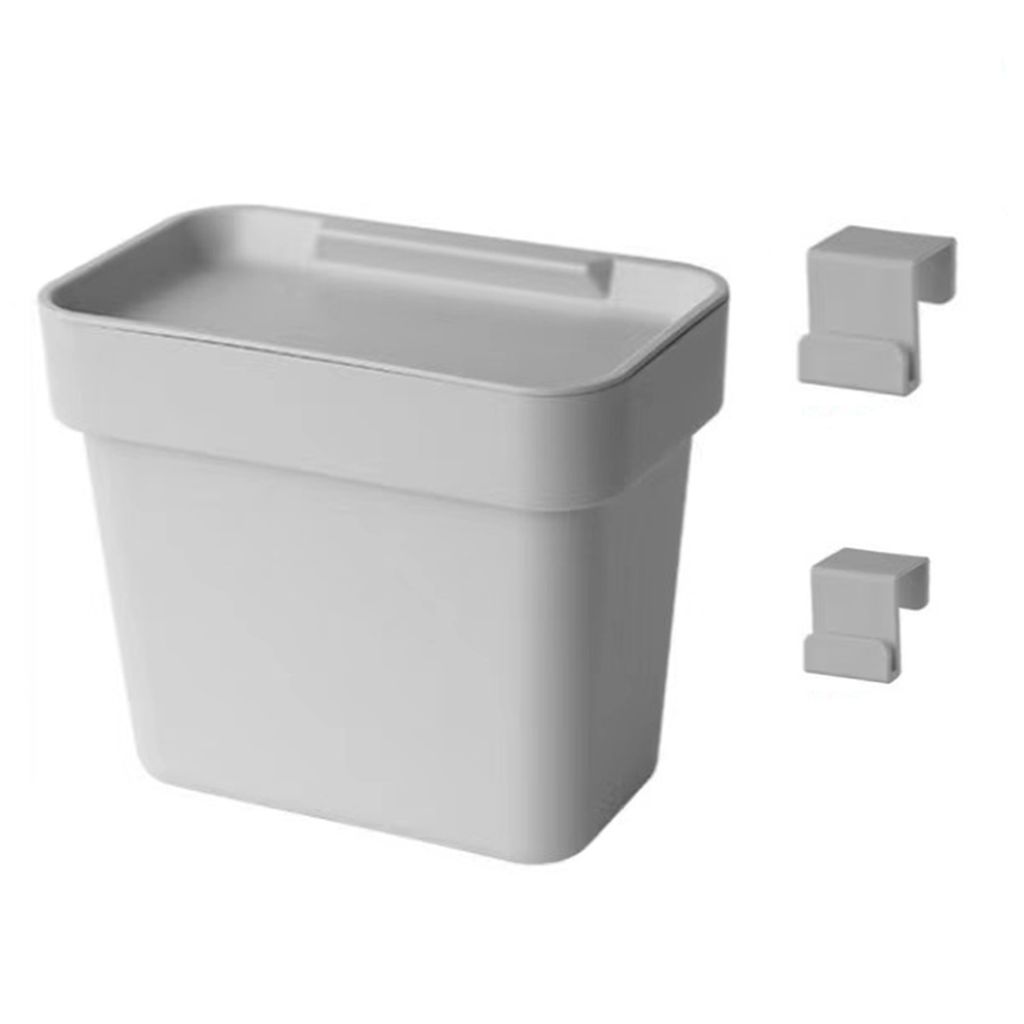 Mini-Mülleimer zur Wandmontage, abnehmbarer Mini-Mülleimer für Küche,  Badezimmer, Toilette, Büro (grau)
