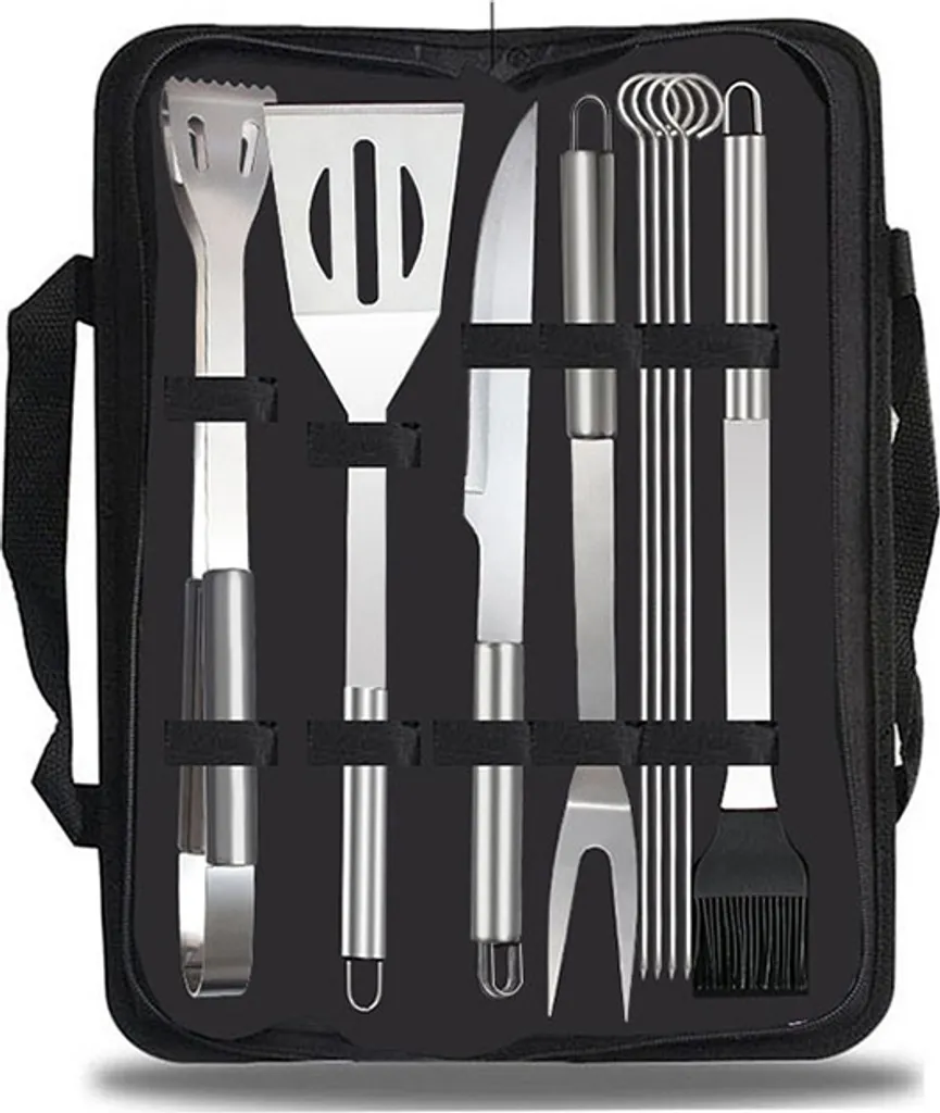 Kit Sopravvivenza Griglia 9 in 1: Stoviglie Outdoor con Borsa