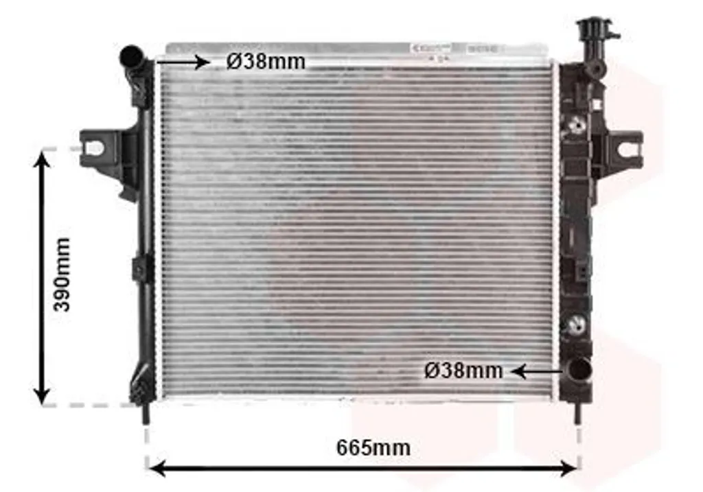 Radiateur moteur VAN WEZEL 21002044 pour JEEP GRAND CHEROKEE II WJ WG