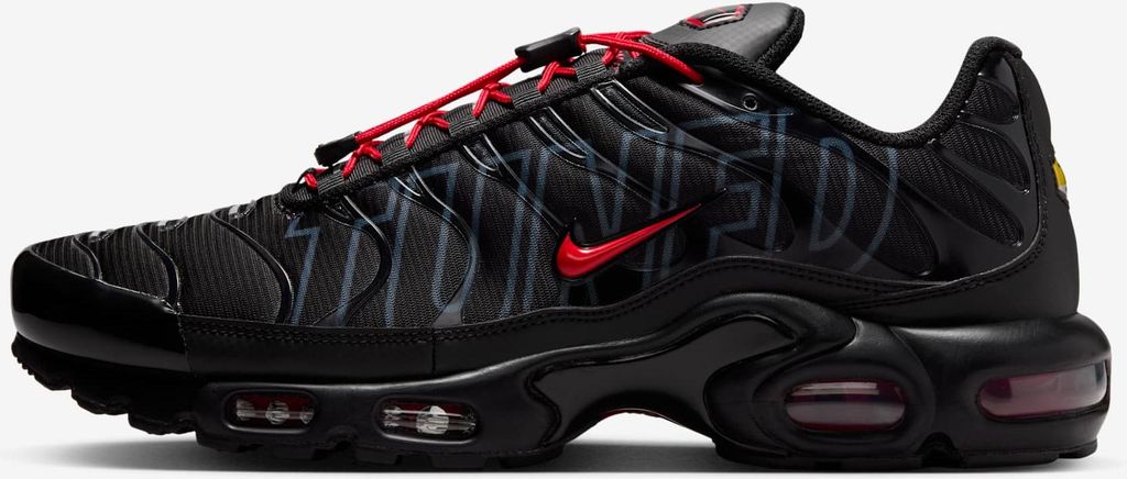 Nike Air Max Plus "Tuned Air Black Red" Schwarz, Größe: 46