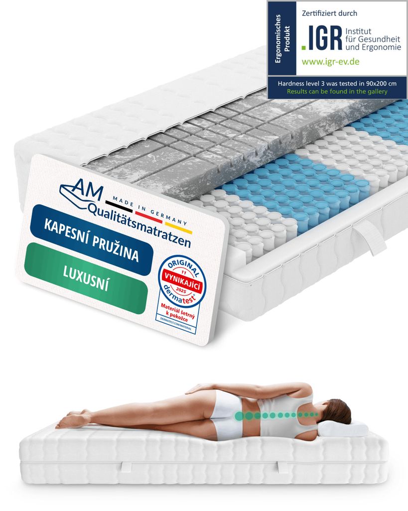 AM Qualitätsmatratzen | 3D Deluxe matrace s taštickovým Obrázek produktu 