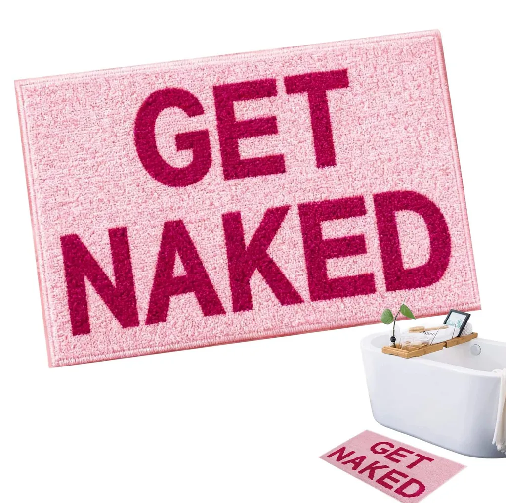 Tapis de sortie de bain rose 40x60 cm idéal pour douche et petits sols