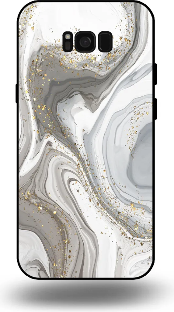 Cover Marmo Argento Samsung S8 Plus - Accessorio Luxury Smartphonica