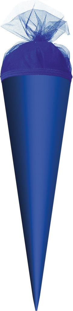 Bastel-Schultüte klein ultramarinblau - 50 cm rund - mit Produktbild 