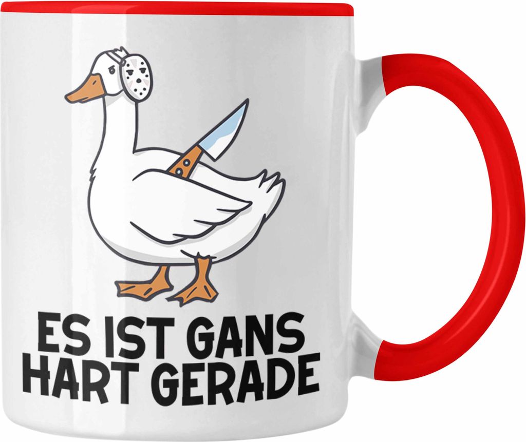 Dank Meme Tasse Ganz Gans Besitzer Wortspiel Es Ist Gans Hart Gerade Geschenkidee Depressionen (Rot)