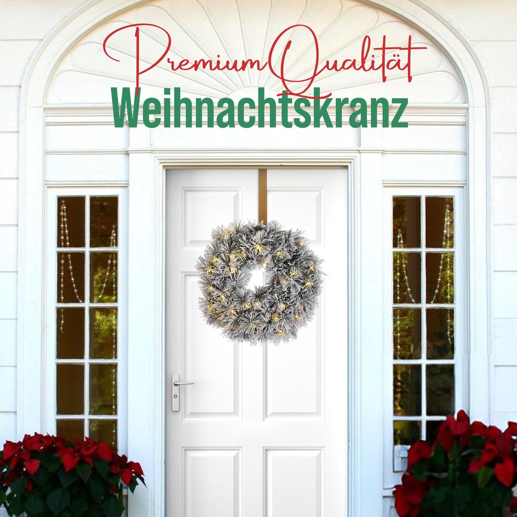 MeisterHome ® Künstlicher Weihnachtskranz Adventskranz für Produktbild 2