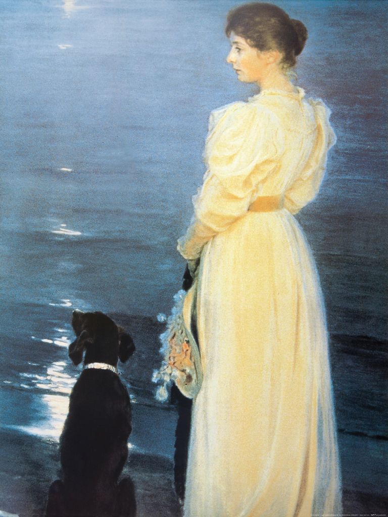 Peter Severen Kroyer Kunstdruck Bild - Sommerabend In Skagen, 1892 (80 x 60 cm)