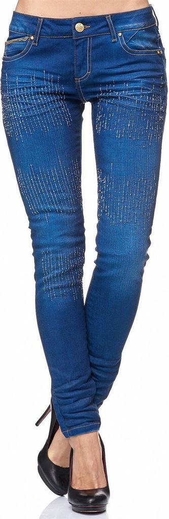 Red Bridge Damen Groovy Line Knit Jeans Hose Pants blau W26 L32