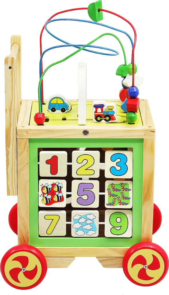 Trotteur Bébé en Bois et Poussette de Marche Chariot Mobile de Jeu - 16