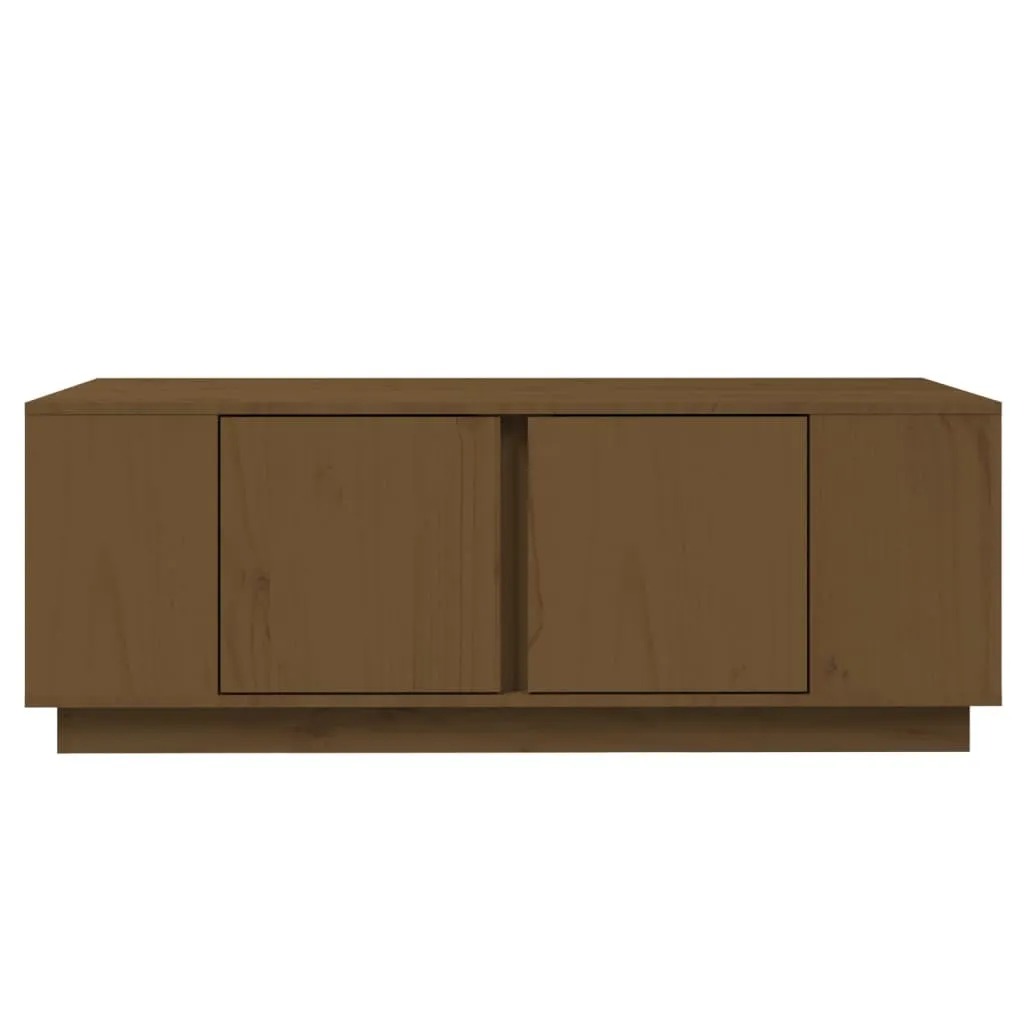 Tavolino in Legno Massello di Pino 110x50x40 cm - Marrone Miele - 4
