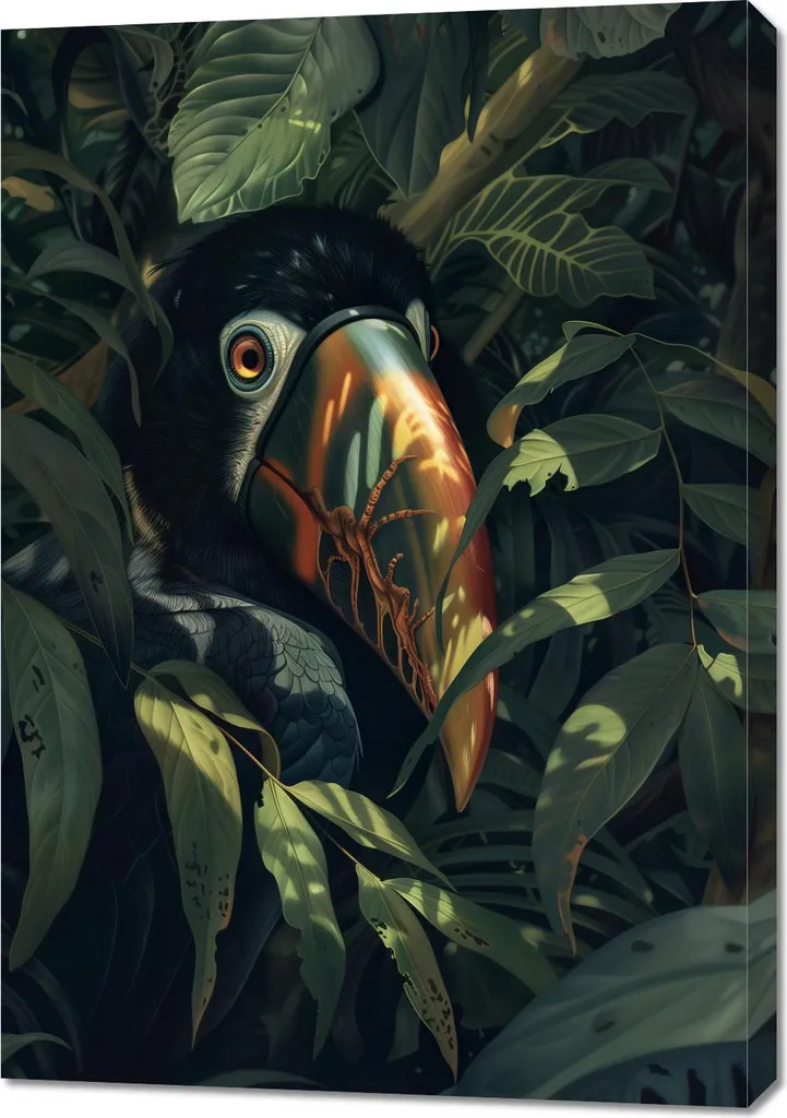 Analisi Quadro 70x100 Tucano Misterioso | Stampa d'Autore su Tela