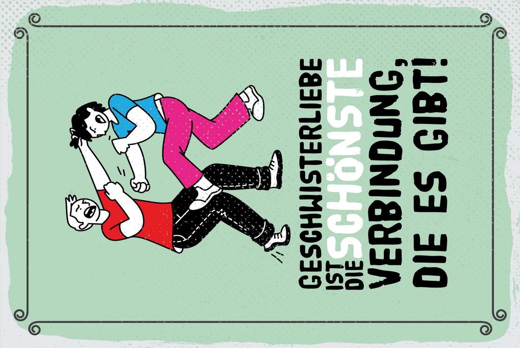 vianmo Blechschild 30x20 cm Geschwisterliebe ist die schönste Verbindung