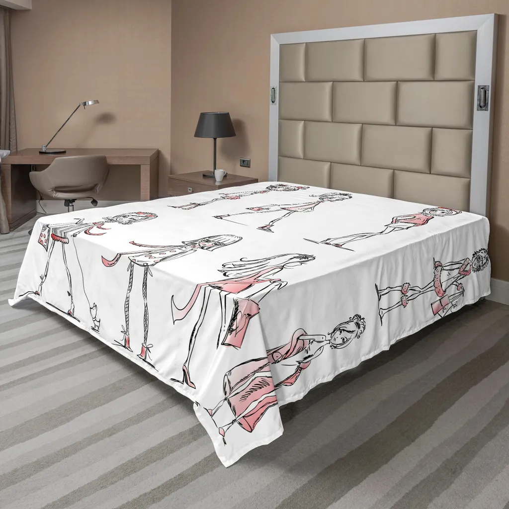 Drap de lit imprimé sans plis pour un lit élégant et ordonné 266x260