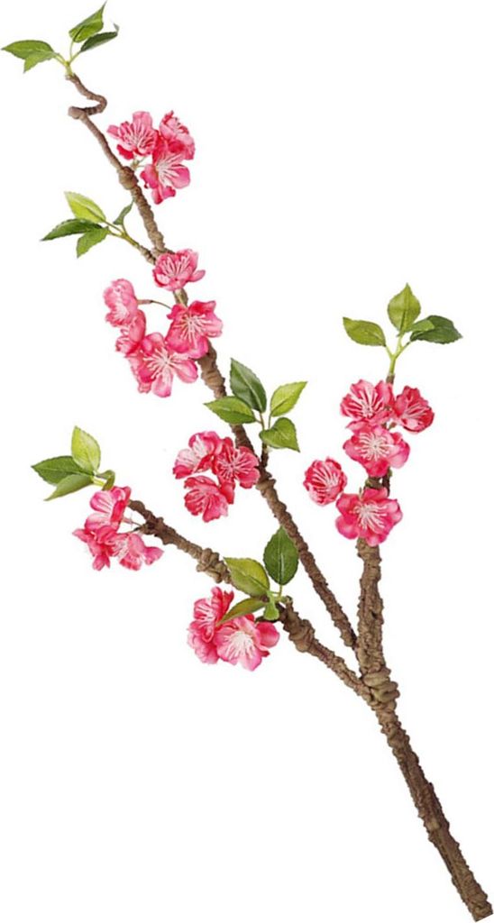 Gefälschte Pflaumenblüten Blumen Lebensecht Gefälschte Langstielige Pflaumenblüten Bouquet für Haus Restaurant Büro Tischdekoration Rose Rot