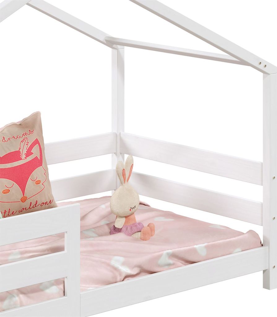 Hausbett RENA aus massiver Kiefer in weiß, schönes Produktbild 6