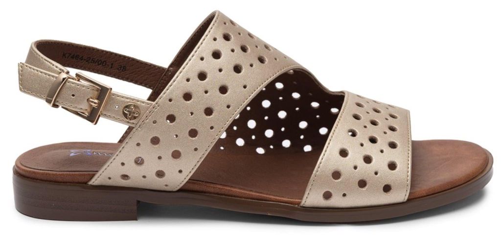 Damen Sommer Sandalen aus beigem Naturleder