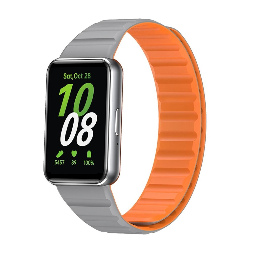 Für Samsung Galaxy Fit 3 Design Magnet Verschluss Silikon Ersatz Arm Band Neu